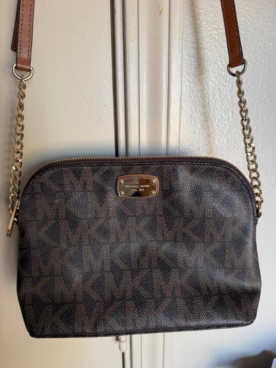 Michael Kors Handbags - Michael Kors dark brown MK logo crossbody bag